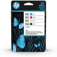 HP Confezione da 4 cartucce di inchiostro originali 950/951, nero, ciano, magenta, giallo