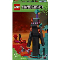 LEGO Minecraft 21279 2in1 La Torre dell'Enderman, Gioco Modulare Trasformabile in 2 Fortezze con 6 Personaggi per Bambini 9+