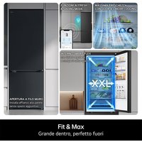 LG GBBSJ21DPY Frigorifero combinato Fit&Max 60cm, Classe D, 375L, AI Inverter, Prime Silver