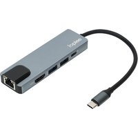 IOPLEE IOPEXTHE5IN1604 hub di interfaccia USB tipo-C Grigio