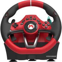 Hori Mario Kart Racing Wheel Pro Deluxe Nero, Rosso USB Sterzo + Pedali Analogico Nintendo Switch