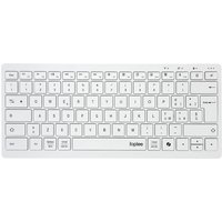 IOPLEE Tastiera wireless ricaricabile bianca