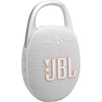 JBL Clip 5, Sistema audio portatile Waterproof e Dustproof con moschettone integrato, Bianco