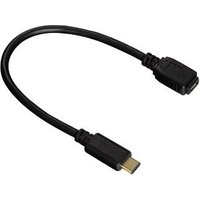 Hama Cavo USB Type C M/Micro USB F, 2.0, 0,15 metri,connettori dorati, nero