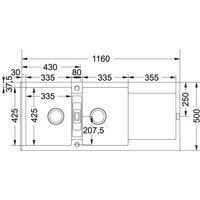 Franke MRG 621 Lavello ad incasso Rettangolare Fragranito