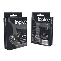 IOPLEE Caricatore da Auto Doppia porta USB-A 24W