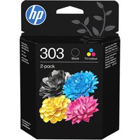 HP Confezione da 2 cartucce di inchiostro nero/in tricromia originali 303