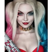 Harley | Blue/ Pink Bunches Long Wavy Synthetic Lace Front Wig | Harley Quinzel