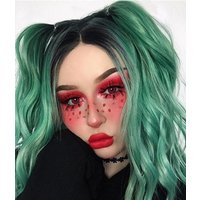 Magical Mermaid | Lake Green Long Natural Wavy Synthetic Lace Front Wig