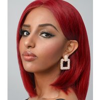 Nyx | Straight Short Bob Burgundy Human Hair 4"x4” Lace Closure Wig