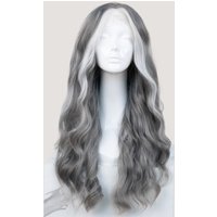 FROZEN MIST | COOL-TONED GREY HIGHLIGHTED SYNTHETIC LACE FRONT WIG