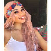 CORAL DOLL | PASTEL PINK LONG LOOSE CURL SYNTHETIC WIG