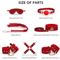 BDSM 11PCS - 11 Pieces Leather Restraints Kits