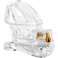 Beginner - Transparent Cutout Breathable CB Vertical Locking Movable Ring Chastity Cage