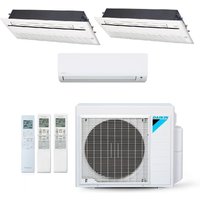Ar-Condicionado Multi Split Inverter Daikin 24.000 BTUs (1x Evap HW 9.000 + 2x Evap Cassete 1 Via 12.000) Quente/Frio 220V