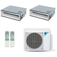 Ar-Condicionado Multi Split Inverter Daikin 24.000 BTUs (2x Evap Duto 12.000) Quente/Frio 220V