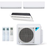 Ar-Condicionado Multi Split Inverter Daikin 24.000 BTUs (2x Evap HW 9.000 + 1x Evap Cassete 1 Via 12.000) Quente/Frio 220V