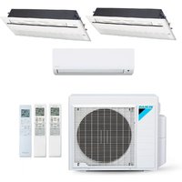 Ar-Condicionado Multi Split Inverter Daikin 28.000 BTUs (1x Evap HW 12.000 + 2x Evap Cassete 1 Via 18.000) Quente/Frio 220V