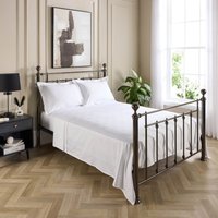 Hotel Pure Luxury 5* 100% Cotton Sateen White Single (180 x 260cm) Flat Sheet