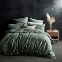 Lazy Linen King Duvet Cover Sage
