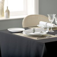 Jet Black 114 x 114cm 100% Spun Polyester Coloured Tablecloths