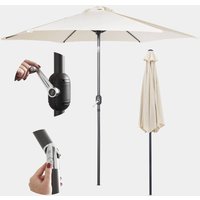 Ivory Cream 2.7m Steel Garden Parasol