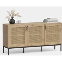 Lena Rattan 3 Door Large Sideboard