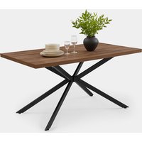 Abel 150cm Dark Wood Effect Dining Table -6 Seater
