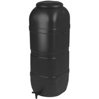 100L Black Slimline Space Saver Water Butt Strata