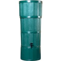 Small 150L Woodgrain Effect Polybutt Water Butt - Green Polytank