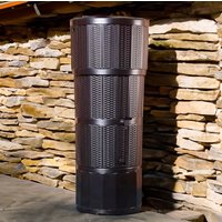 Small 150L Rattan Wicker Effect Polybutt Water Butt - Oak Brown Original Organics