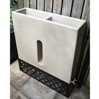 Large 280L Slimline Water Butt Planter - Antique Stone