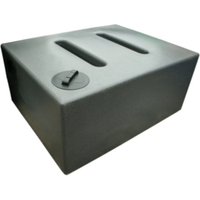 Layflat 1050 Litre Rectangular Baffled Water Butt in Millstone Grit