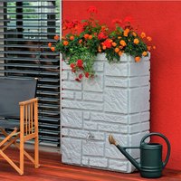 Large 300L Maurano Stone Effect Water Butt - Granite Grey Original Organics
