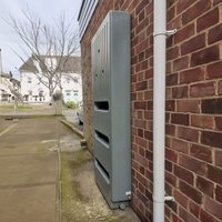 235L Ultra Slim Wall Secured Garden Water Tank Grey Original Organics