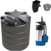 5,000L Vertical Tank Rainwater Harvesting System for Medium (150 m2) to Large (250 m2) Gardens.