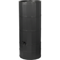 Medium 200L Polybutt Water Butt - Graphite Low Density Polyethylene Dark Grey Polytank