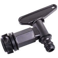 3/4" BSP Thread Water Butt Tap w/ Push On Hoselock Fitting Black Original Organics