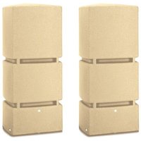 1600L 3P Technik Rain Tank System - Sandstone Original Organics