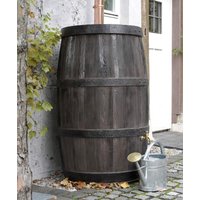 500L Burgundy Wood Effect Water Butt Barrel Brown 3P Technik