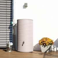 Large 280L Novara Water Butt in Taupe Beige Original Organics
