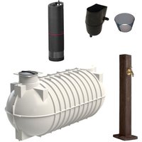 9500L Underground Rainwater Harvesting System for Large Gardens (250 m2)