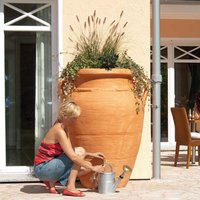 Large 250L Antique Amphora Water Butt in Terracotta Effect Original Organics