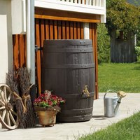 260L Barrica Rain Water Barrel Brown Original Organics