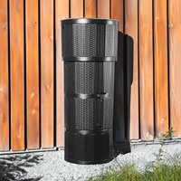 Small 150L Rattan Wicker Effect Polybutt Water Butt - Black Polytank