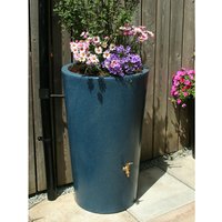 Medium 180L Garden Planter Water Butt Blue Stone