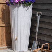 200 Litre Cosmo Water Butt Planter - White Marble Original Organics