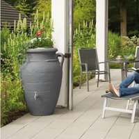 Large 250L Antique Amphora Water Butt in Granite Effect Grey Original Organics