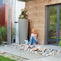 350L Natura 2 in 1 Water Tank with Planter - Sahara Beige Graf