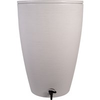 Amesbury 120 Litre Stone-Effect Water Butt High Density Polyethylene (HDPE) White Strata